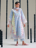 Pastel Blue Floral Embroidered Lawn Suit