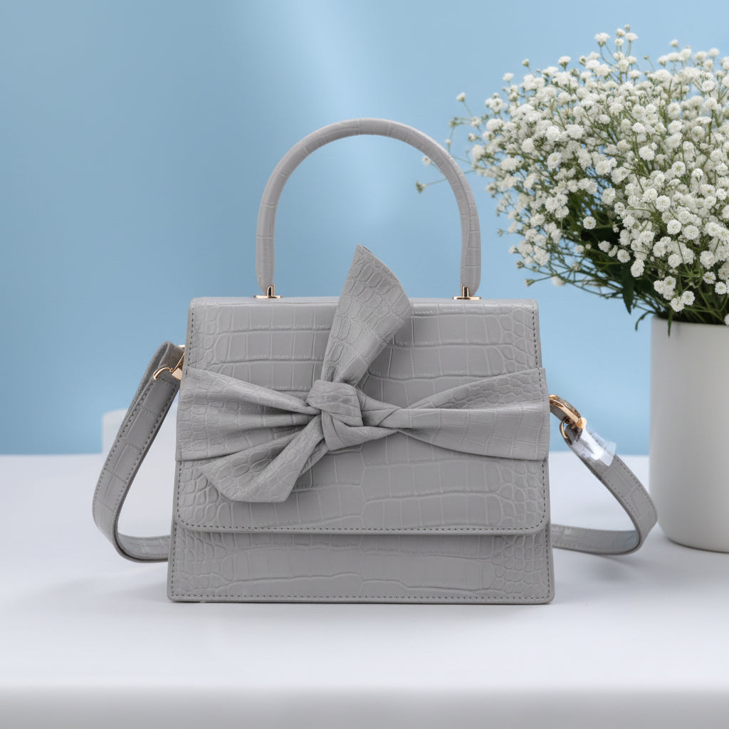 Elegant Bow-Knot Mini Handbag – Chic Square Satchel
