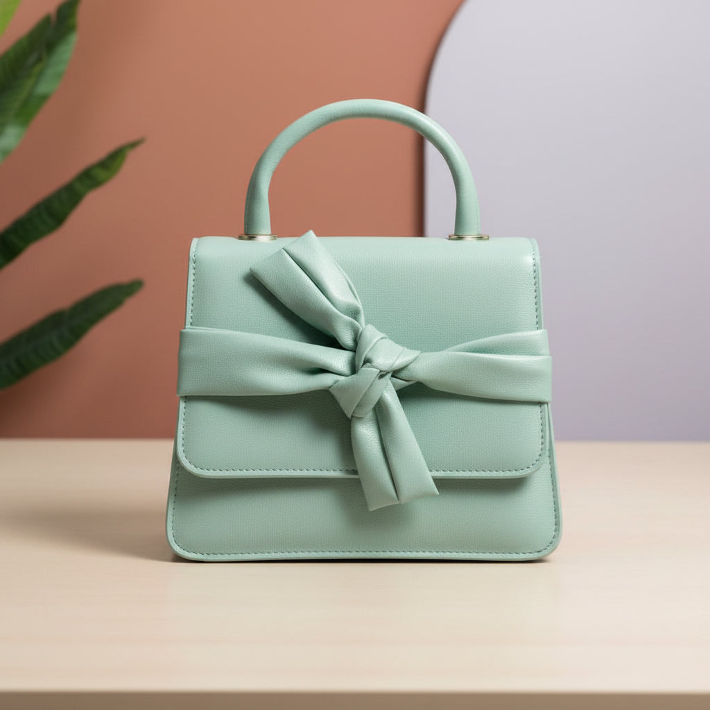Elegant Bow-Knot Mini Handbag – Chic Square Satchel