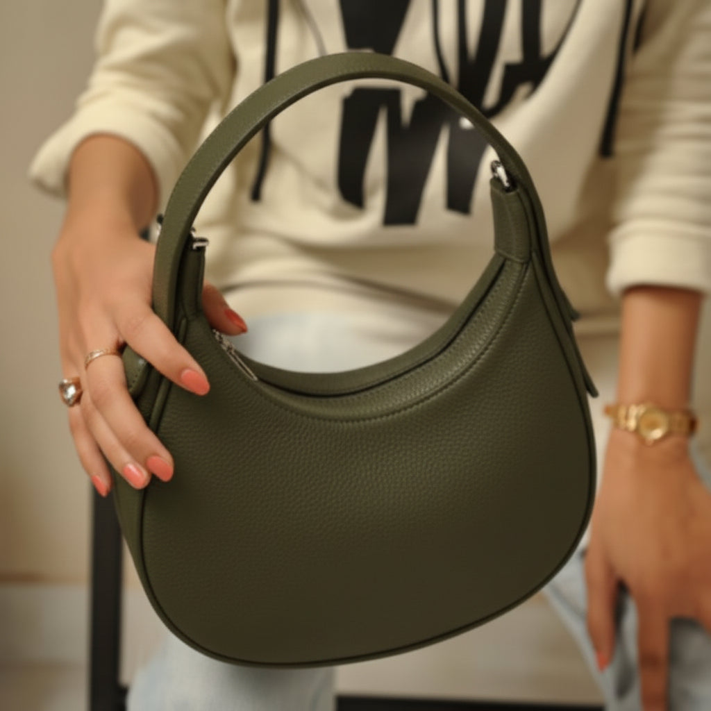 Chic Half-Moon Hobo Handbag