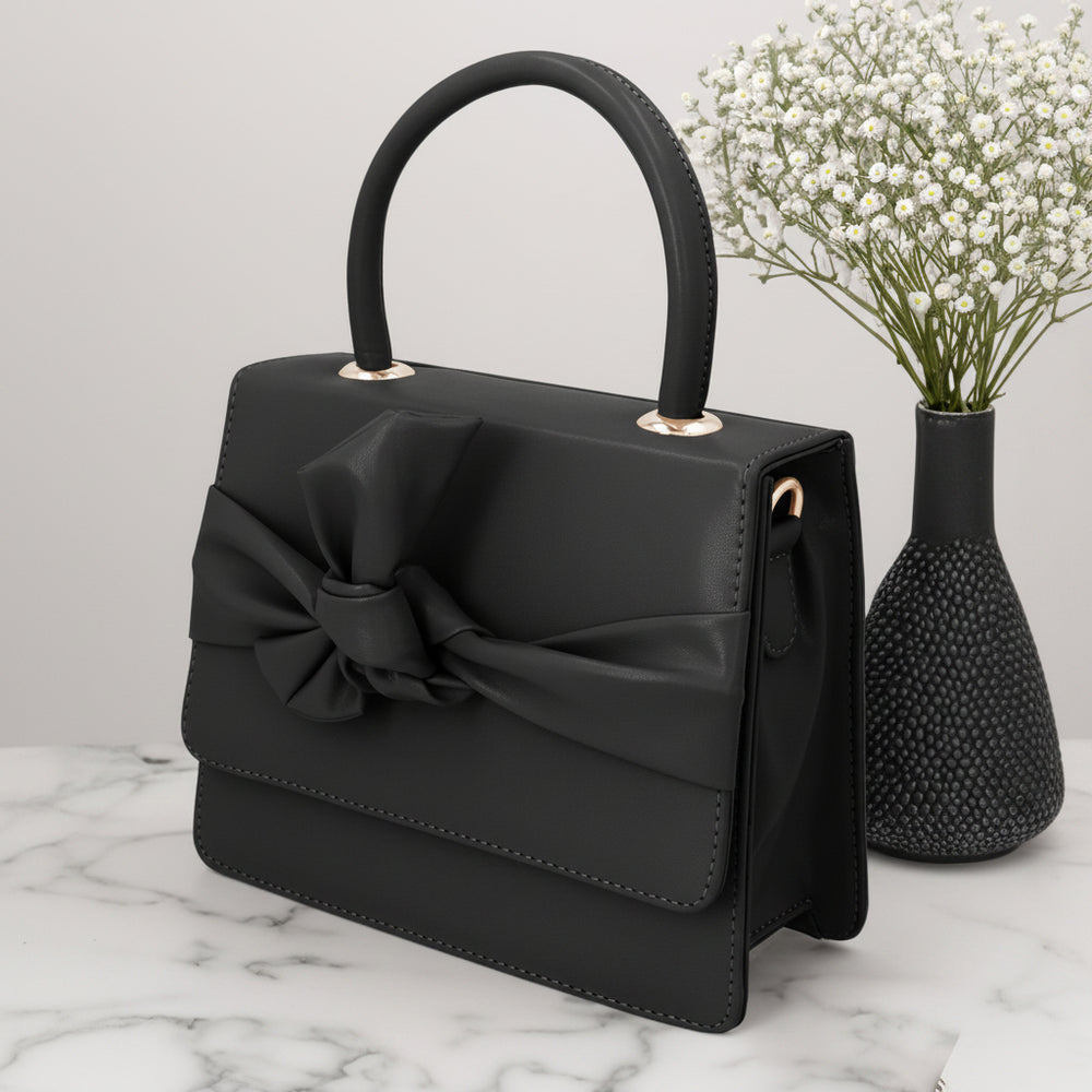 Elegant Bow-Knot Mini Handbag – Chic Square Satchel