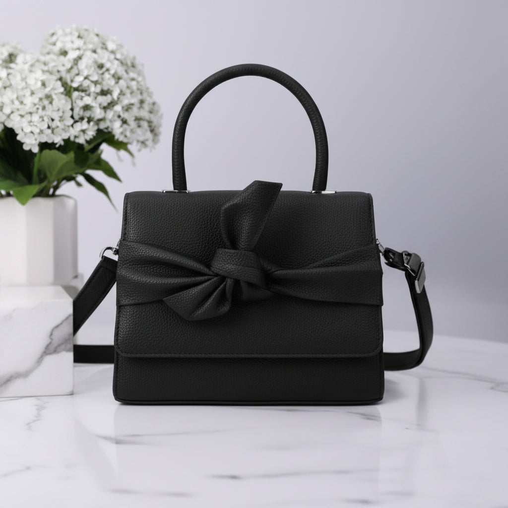 Elegant Bow-Knot Mini Handbag – Chic Square Satchel