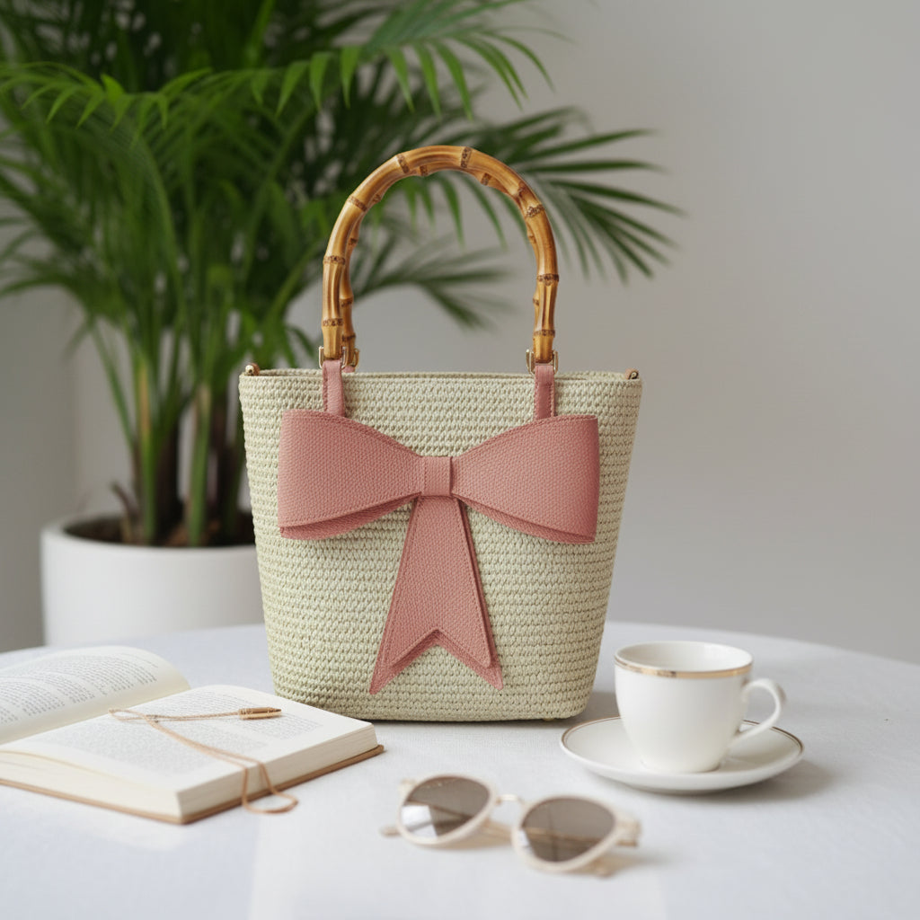 Elegant Large Bow Tote Bag – Stylish Handheld Purse