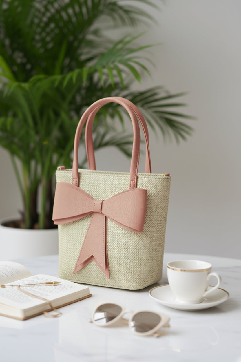 Elegant Large Bow Tote Bag – Stylish Handheld Purse