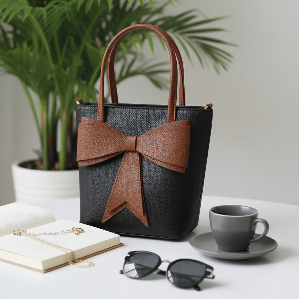 Elegant Large Bow Tote Bag – Stylish Handheld Purse